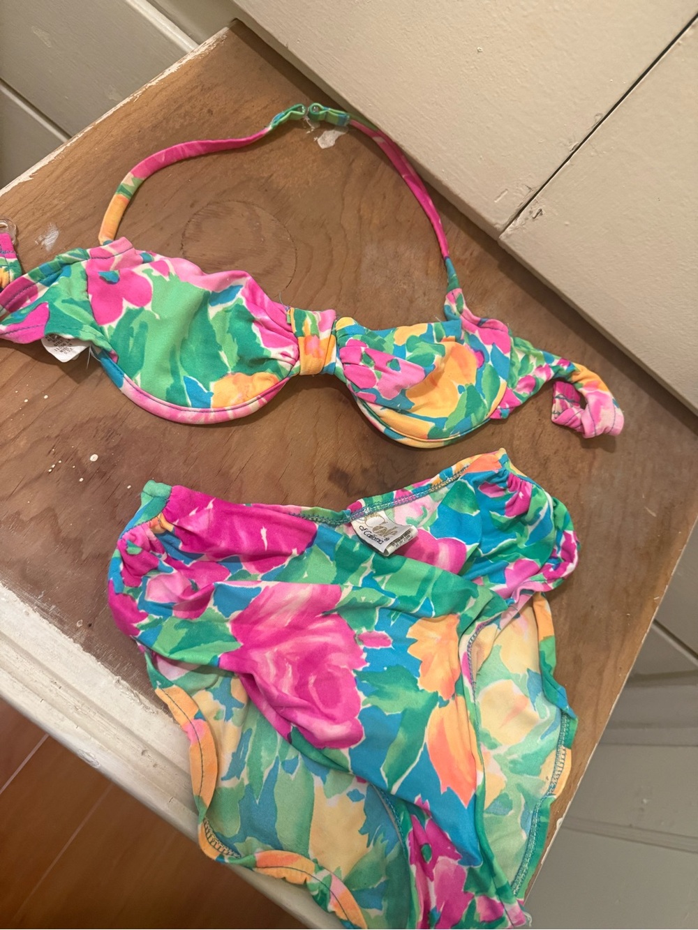 Vintage High Waist Floral Bikini